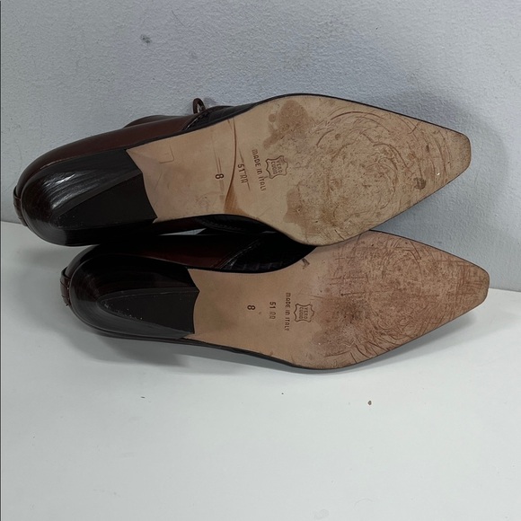 VIA SPIGA Leather Loafer Shoes in Brown Size 8 - Picture 9 of 10